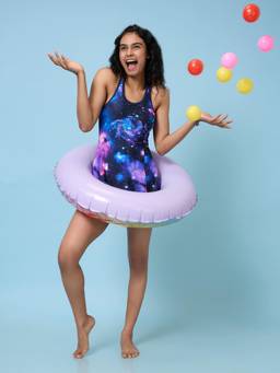 LYCOT - Women Halter Neck Swimming Costume with Attached Shorts