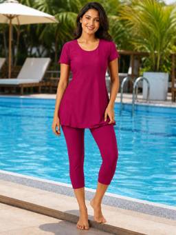 LYCOT - Women One-Piece Swimsuit with Attached Tights