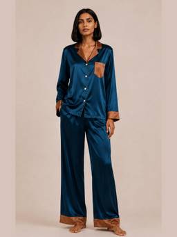 Noite Luxe - ATELIER-AZUR full Sleeves Shirt and Pyjama