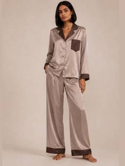 Noite Luxe - ATELIER-CALCAIRE full Sleeves Shirt and Pyjama
