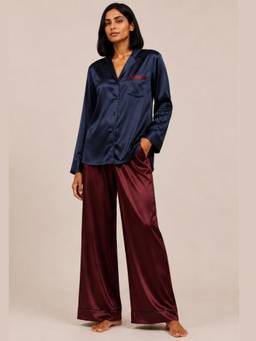 Noite Luxe - Harmony Rosee full Sleeves Shirt and Pyjama