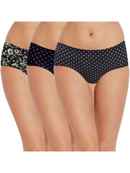 Bodycare - Pack Of 3 Hipster Panties In PB04 - Multi-Color