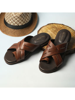 Ruosh - The Vega Walnut Tan Men Casual Slip On Sandals