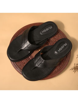 Ruosh - The Onyx Black Men Casual Sandals