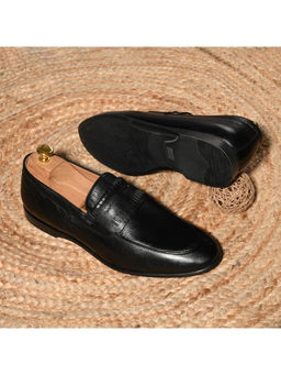 Ruosh - The Loki Black Men Formal Slip-On Loafers