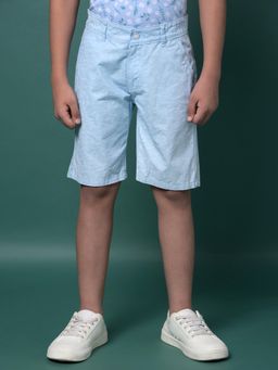 CRIMSOUNE CLUB - Boy's Blue Printed 100% Cotton Shorts