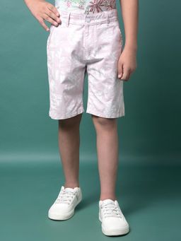 CRIMSOUNE CLUB - Boy's Purple Printed 100% Cotton Shorts