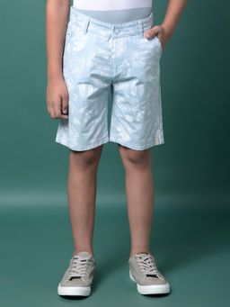 CRIMSOUNE CLUB - Boy's Blue Printed 100% Cotton Shorts