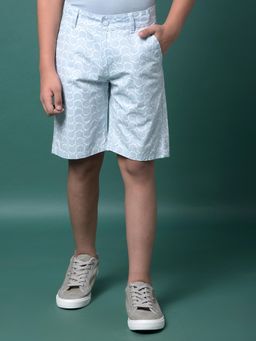 CRIMSOUNE CLUB - Boy's Blue Printed 100% Cotton Shorts