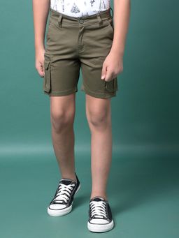 CRIMSOUNE CLUB - Boy's Olive Cargo Shorts