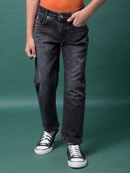 CRIMSOUNE CLUB - Boy's Grey Straight Jeans