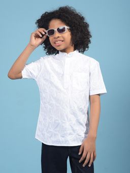 CRIMSOUNE CLUB - Boy's White Embroidered Kurta