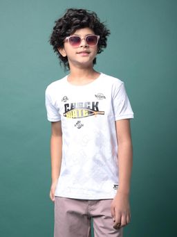 CRIMSOUNE CLUB - Boy's Grey Printed T-Shirt
