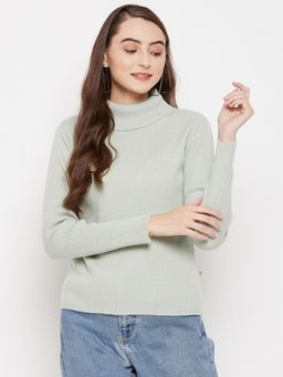 Madame - Women Sea Green Sweater