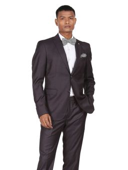 Arrow - Men Dark Brown Tailored Regular Fit Single Breasted Formal Suit (Set of 2)