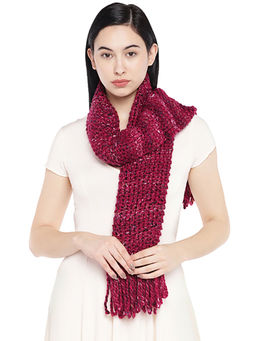 Magic Needles - Seed Stitch Thick Scarf with Tassels