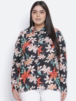Oxolloxo - Stamic Florweous Plus Size Women Shirt