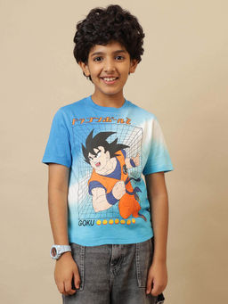 Kidsville - Blue Official Dragon Ball Z Anime Printed Regular Fit T-Shirt