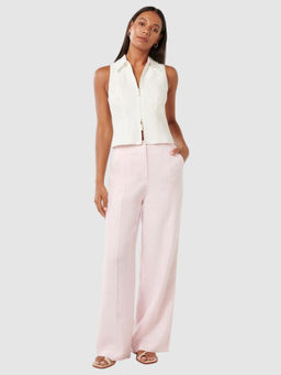 Forever New - Pink Posey Linen Straight Pant