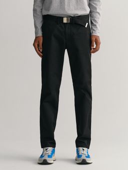 GANT - Mens Solid Hallden Black Twill Chinos