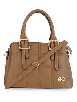E2O - Fancy Textured Brown Women's Handbag