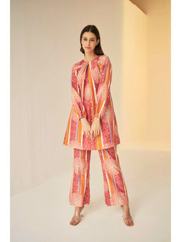 BETRUE - Raglan Sleeve Bukhara Print Shirt And Pants Set (Set of 2)