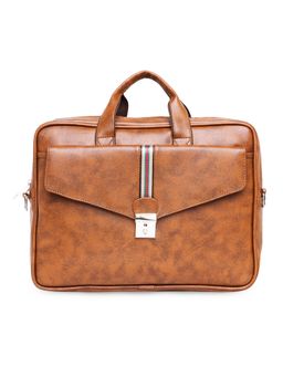 MBOSS - Faux Leather 15.6 Inch Laptop Messenger Bag