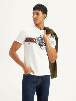 Levi's - White Printed Slim Fit T-Shirt
