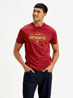 Levi's - Red Printed Slim Fit T-Shirt