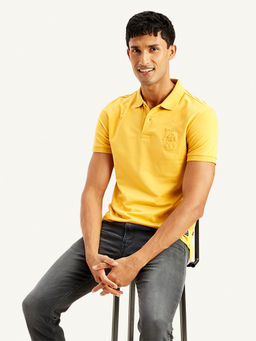 Levi's - Yellow Solid Slim Fit Polo T-Shirt