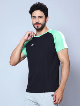 Shiv Naresh - Black Colorblock Fitted Fit T-Shirt