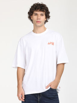 Levi's - White Solid Loose Fit T-Shirt