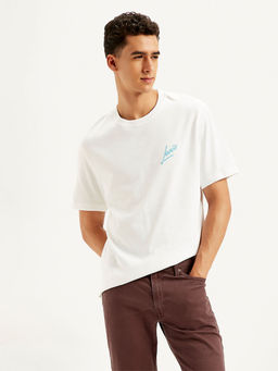 Levi's - White Printed Regular Fit T-Shirt