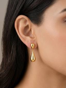 RACHIVA - 18K Gold Plated Teardrop Earrings