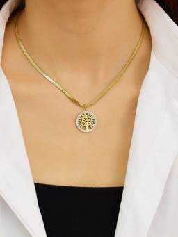 RACHIVA - 18K Gold Plated Tree of Life Necklace