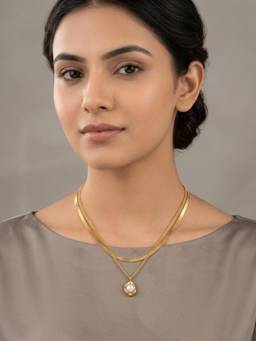 RACHIVA - 18K Gold Plated Layered Pearl Necklace
