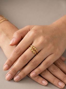 RACHIVA - 18K Gold Plated Anti-Stress Fidget Ring (Adjustable)