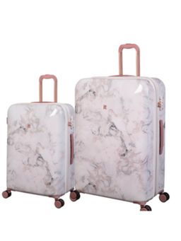 it luggage - Sheen Marble Pink Set of 2 28-24 Inches Expandable Hardsided TSA Luggage Trolley