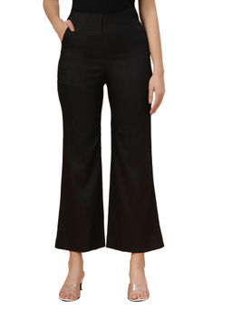 Bottoms.Love - Women Black Regular Fit High Waist Pant