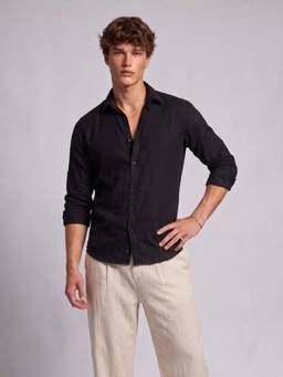 NISHORAMA - Black Solid Shirt