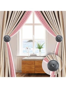 Deco Window - Curtain Holdback Disc Leaf Black Matt