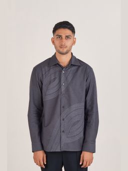 No Grey Area - Grey Deco Wave Shirt