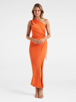 Forever New - Orange Ryan Satin Cut Out Midi