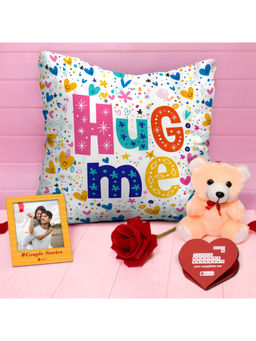 Indigifts - Cushion Cover with Filler, Valentine Gifts, Love Gift