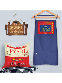 Indigifts - Gifts For Mom Wall Hanging,Cushion Cover & Apron