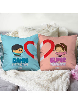 Indigifts - Couple Love Pillow Cushion Cover with Filler Valentine Gift