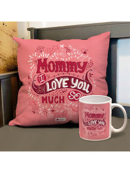 Indigifts - Gift for Mom Cushion and Ceramic Mug, Mothers Day Gift