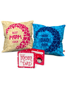 Indigifts - Best Parents Cushion Cover with Filler