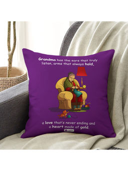 Indigifts - Cushion Cover with Filler (Multicolor, 12x12 inch)