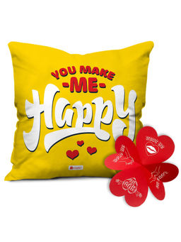 Indigifts - Valentine Gift Cushion Cover with Filler